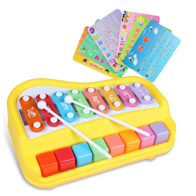 

Polaroid (BAOLI) Music Xylophone early childhood education music toys baby puzzle eight keys hand knocking piano musical instruments eight organ music to send six sheets 1502 replacement packaging, new and old packaging random hair