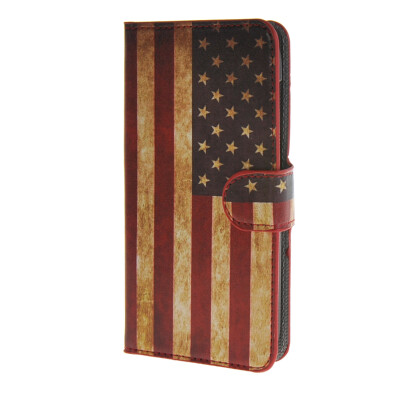 

MOONCASE U.S American Flag Leather Wallet Flip Card Slot Stand Pouch чехол для Huawei Ascend Y600 A09