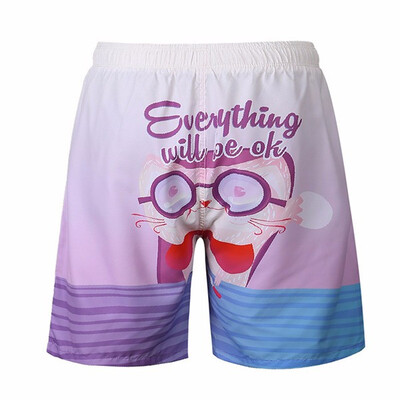 

Mans Fashion Trend Casual Sports Cute Cartoon Animal Printed Beach Shorts
