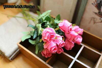 

YOOSA 10pcs lot Rose Artificial Flowers High Quality Silk Flower Simulation flores Fake Plant Wedding Party Home Desktop Decor