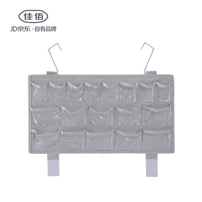 

Jiayi storage bag simple series polyester linen free combination door back hanging bag -18 grid 01218305 gray 460mm50mm250mm