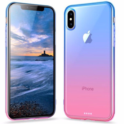 

IPhone X casegradient color edge iPhone X case elastic soft rubber shockproof to protect caseapplicable to iPhone X 58 inch