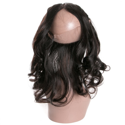 

360 Full Lace Frontal Closure Peruvian Loose Wave Virgin Human Hair Closure Wavy Curly Pre Plucked With Baby Hair Adjustable Strap