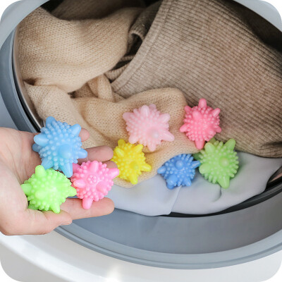 

BingYou Colorful Starfish Laundry Ball Magic Decontamination Anti-winding Color Japanese Washing Ball Washing Machine Ball 10 Pack