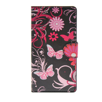 

MOONCASE Butterfly style Leather Side Flip Wallet Card Slot Stand Pouch ЧЕХОЛ ДЛЯ Sony Xperia Z4