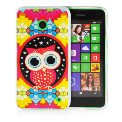 

MOONCASE Cute Owl Soft Flexible Silicone Gel TPU Skin Shell Back Case Cover for Nokia lumia 630