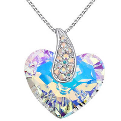 

New Truly In Love Pendant Necklace Made With Austrian Crystals From Swa Elements With Thin Box Chain For Women Gift 25311