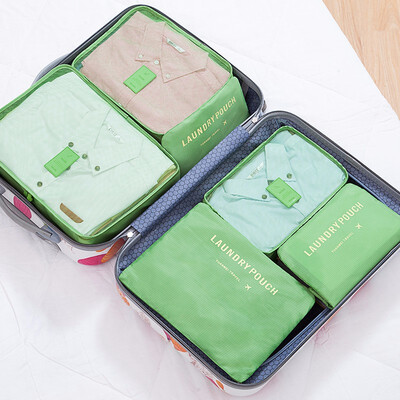 

Cntomlv Nylon Packing Cube Travel Bag System Durable 6 Pieces One Set Large Capacity Of Unisex Clothing Sorting Organize Bag