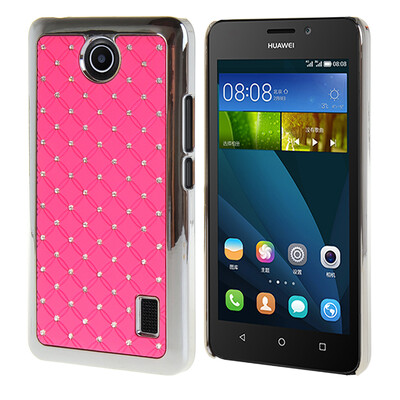 

MOONCASE Hard Luxury Chrome Rhinestone Bling Star Back Case Cover for Huawei Ascend Y635 Pink