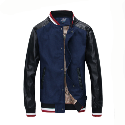 

Zogaa Autumn New Korean Mens Jacket Pacthwork Slim Casual