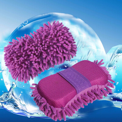 

2 Packs Car Wash Sponge Cleaning Scrub Pad&Towel Microfiber Drying Cloth Brush Cleaner Tools Scratch Resistant Wipe Away Dust