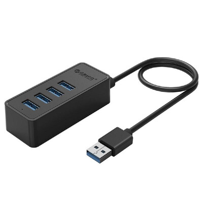 

W5P-U3 Portable 4-Port USB 30 Desktop Hub with Micro USB Power Supply Black