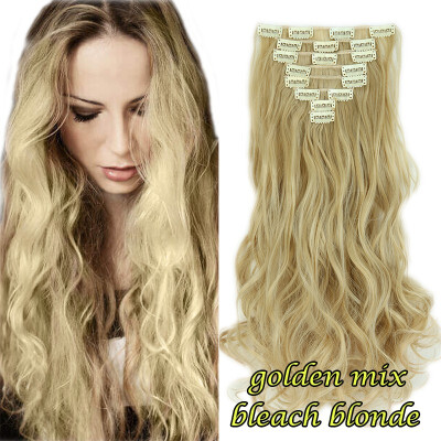 

8 PcsSet Fashion Long Curly Wavy Straight Clip In Hair Extension Sexy Heat Resistant Party Hair Natural Synthetic hair for Women