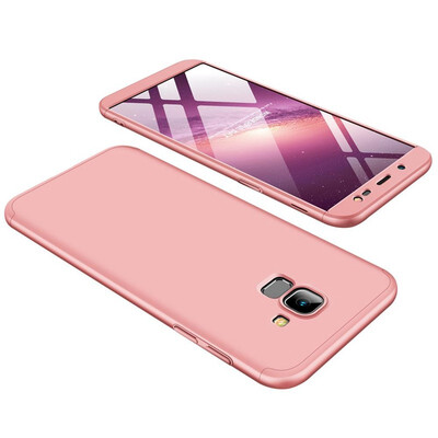 

MOONCASE Three-parts structure design Full Protection Hard Plastic Combination Case for Samsung Galaxy J6 2018 Pink