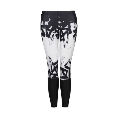 

ASICS yaseshi new TIGHTS womens nine points tight pants 2018 autumn&winter women 154722-100 black&white printing