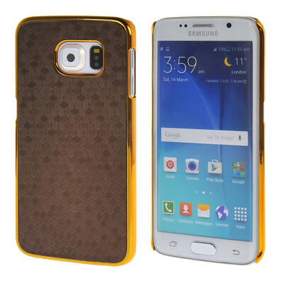 

MOONCASE Золото Chrome Шкала фильмы стиль Твердый переплет чехол для Samsung Galaxy S6 Edge кофе