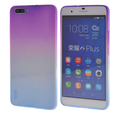 

MOONCASE Rainbow Series Soft Flexible Silicone Gel TPU Skin Shell Back Case Cover for Huawei Honor 6 Plus