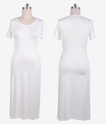 

Womens Gypsy Tee Long T-shirt Open On The Sides Catton Long Casual Girl Dress