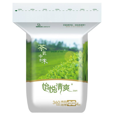 

times Shu Te Yue Yue fresh tea oxygen net cotton soft ultra-thin 360mm 4 long ultra-night use