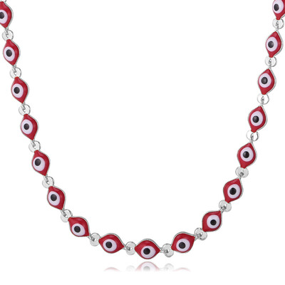 

Evil Eye Necklace Women Accessories 18K Gold /Platinum Plated Fashion Necklace For Women Red Necklace Turkish Jewelry