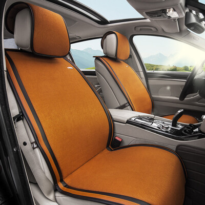 

Mubao car seat universal non-tied pure linen four seasons seat cushion Cayenne yellow factory straight hair