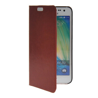 

MOONCASE Slim Leather Side Flip Wallet Card Slot Pouch with Kickstand Shell Back чехол для Samsung Galaxy A3 Brown