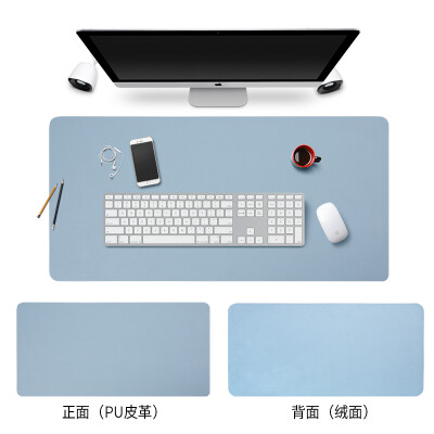 

BUBM mouse pad small office table pad laptop pad keyboard pad office desk table pad game home mat waterproof support large goods custom sky blue small single side