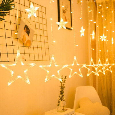 

Dome recalls 25 meters LED lights stars curtain lights string background Chinese New Year decoration lights wedding wedding room layout window storefront background lights warm white curtains star lights