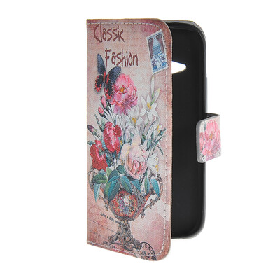 

MOONCASE Pattern Style Leather Side Flip Wallet Card Slot Pouch Stand Shell Back ЧЕХОЛ ДЛЯ HTC One 2 Mini ( M8 Mini )