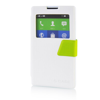 

MOONCASE View Window Leather Side Flip Pouch Ultra Slim Shell Back Case Cover for Nokia XL White