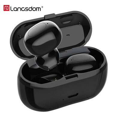 

Langsdom T6 TWS Wireless Bluetooth earphones Mini Invisible Sport Bluetooth headset With Charging Box For xiaomi fone de ouvido