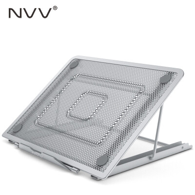 

NVV NP-4 notebook stand computer radiator folding portable 6 file lift height adjustment desktop increase protection cervical vertebra notebook tablet phone accessories bracket classic silver