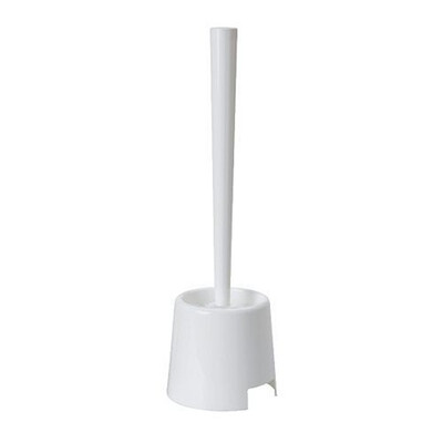 

UpperX Toilet Brush with Holder WHITE Polypropylene plastic black Wipe clean Bathroom