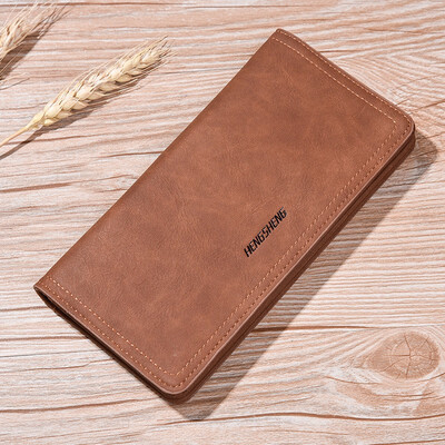 

Mens long wallet mens zipper soft leather young hand hand bag handbag tide personality casual hand bag