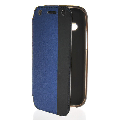 

MOONCASE Mixed colors Leather Side Flip Wallet Card Pouch Stand Soft Shell Back чехол для Htc One Mini 2 ( M8 Mini ) Blue