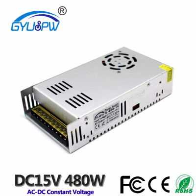 

DC Power Supply 15V 32A 480w Led Driver Transformer AC110V 220V to 15v dc Power Adapter for strip lamp CNC CCTV