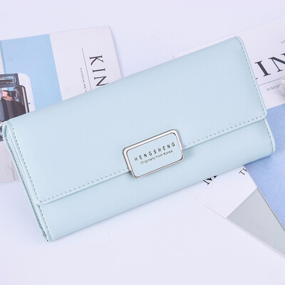 

Ladies long simple multi function wallet multifunctional handbag buckle wallet candy purse wallet