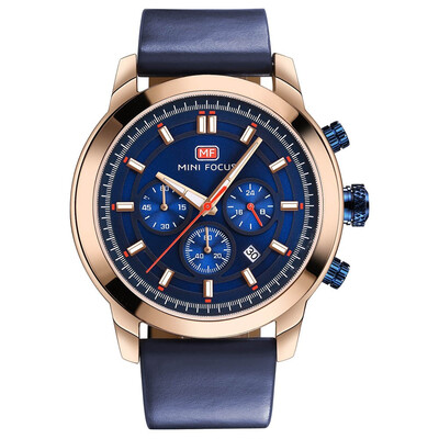 

BOFUTE Male Watches Business Watch Quartz Watches Calendar Luminous Waterproof Genuine Leather Strap 0112G
