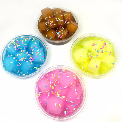 

60ML Fruit Nata De Coco Crystal Mud Mixed Cloud Slime Snowflake Coconut Jelly Mud Stress Relief Clay Toys Children Gift