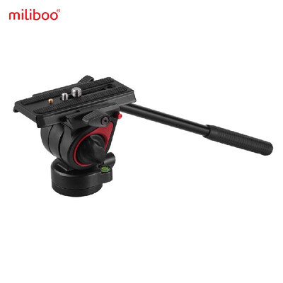

Miliboo Video Camera Tripod Action Fluid Drag Head Hydraulic Pan Tilt Head with Quick Release Plate for Canon Nikon Sony DSLR