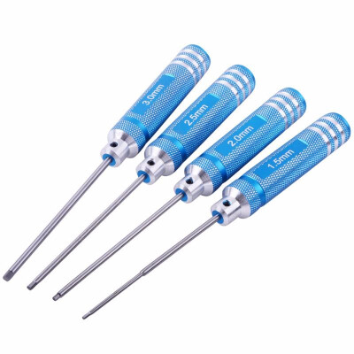 

New 4pcs Steel Hexagonal Screw Driver Repair Tools for RC Helicoper Toys 15202530mm 20680 Blue RM403 Remote Control Toys