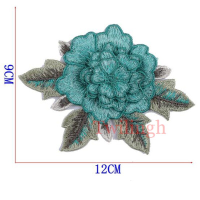 

Twilingh Red Rose Embroidered Flower Mixed Color Lace Flowers Sew On Patch Stickers Applique For Women Clothing