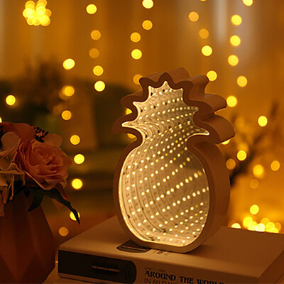 

3D effect LED tunnel bell Christmas tree five-pointed star love shape with INS New Year Christmas decoration night light