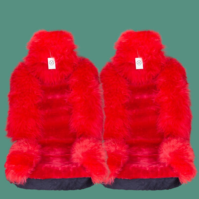 

KAWOSEN 1 pair 100 Australian Pure Natural Wool Seat Cover for Front Seat12 Colors Winter Car Cushion Front Vehicle Cover