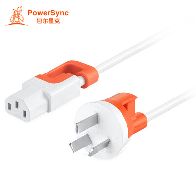 

Baoer Xingke computer host monitor screen power cord rice cooker electric kettle household appliances three holes suffix connector white orange 2 m SP-PN506 MPPJ9020