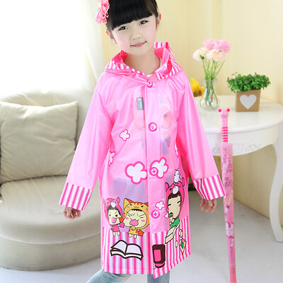 

Is the move kendo children rainco with book bag primary school students poncho children cartoon raincoat R1 pink cartoon S code