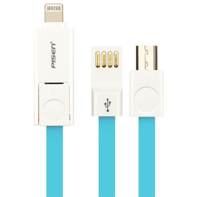 

выигрывает Продукт данных фасетов зарядный кабель Micro USB / Lightning комбинированный интерфейс для зарядки телефонной линии один метр голубое озеро подходит для Apple, Anzhuo Hua Samsung