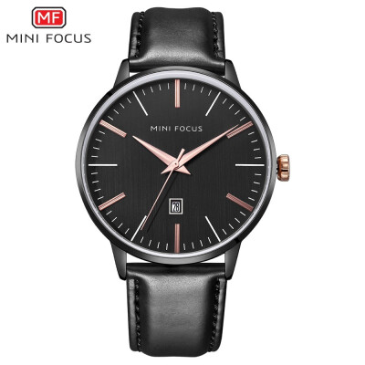 

MINI FOCUS Fashion Leather Strap Business Men Quartz Watch MF0115GL