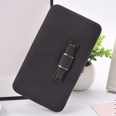 

Korean fashion ladies long wallet lovely bow tie mobile phone bag student handbag