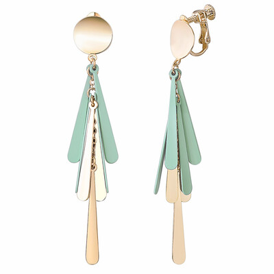 

Yoursfs clip earrings for women black rose flower gold plated earring enamel Screw Back Earrings